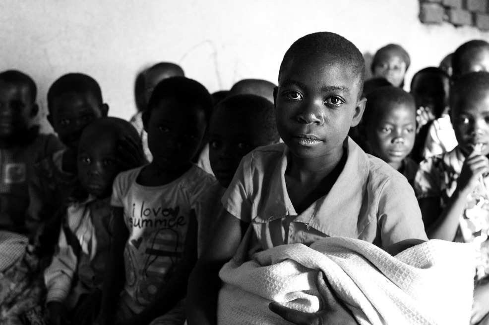 Enfants d'un village du Burkina Faso